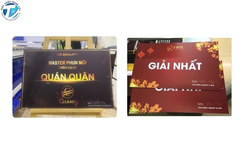 Mẫu bảng trao giải thưởng hiện đại